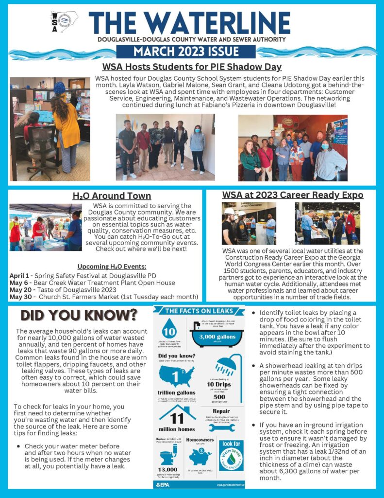 The Waterline Newsletter - March 2023 Issue